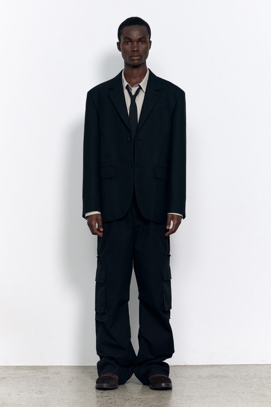 INSILENCE BLAZER BLACK ブレザー MUSINSA | INSILENCE CURVED LINE WOOL BLAZER BLACK